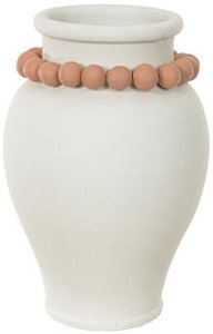 Vaso Decorativo Ceramica Off White 27cm