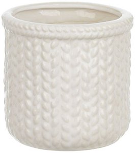 Vaso Decorativo Ceramica Branco Mate 10,5cm