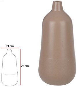 Vaso Decorativo Ceramica Bege 25cm