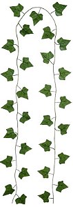 Planta Artificial Folhagem Hera Guirlanda X30 Verde 2,4m Com 24 Peças