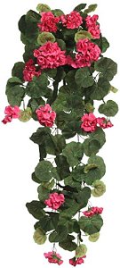 Planta Artificial Folhagem Geranio Pendentes X73 Fucsia 76cm