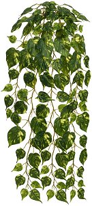 Planta Artificial Folhagem Jiboia Pendentes X134 Verde Creme 1.14m