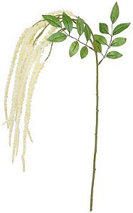 Planta Artificial Folhagem Galho Rabo De Raposa Pendentes X12 Creme 93cm