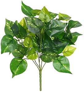 Planta Artificial Folhagem Jiboia Forracao X54 Verde Creme 38cm