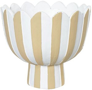 Vaso Decorativo Bege Branco 20cm