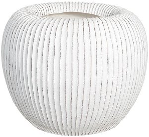 Vaso Decorativo Ceramica Branco 34cm