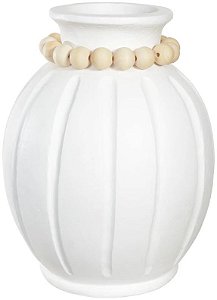 Vaso Decorativo Ceramica Off White 38cm