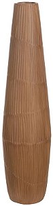 Vaso Decorativo Poliresina Texturizado Marrom 68,5cm