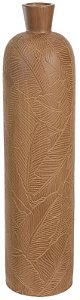 Vaso Decorativo Poliresina Folhas Marrom 60cm