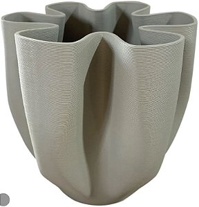 Vaso Decorativo Ceramica 3D Bege 26cm