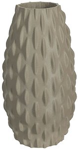 Vaso Decorativo Ceramica 3D Bege 30cm
