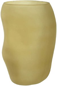 Vaso Decorativo Vidro Marrom Fosco 20,5cm