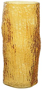Vaso Decorativo Vidro Texturizado Ambar 31cm