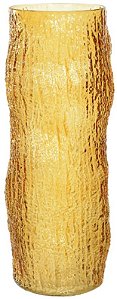 Vaso Decorativo Vidro Texturizado Ambar 40cm