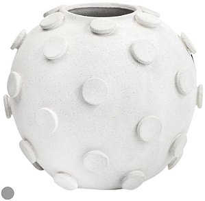 Vaso Decorativo Ceramica Balls Branco 29cm