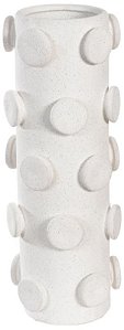 Vaso Decorativo Ceramica Balls Branco 35cm
