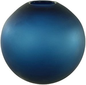 Vaso Decorativo Vidro Azul 20cm