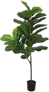 Planta Artificial Ficus Lyrata Real Toque C/Pote X28 Verde 1,50m