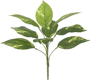 Planta Artificial Folhagem Jiboia Forracao Real Toque X9 Verde 40cm
