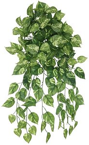 Planta Artificial Folhagem Jiboia Pendentes X 168 Verde Creme 64cm
