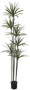 Planta Artificial Arvore Yucca C/Pote X120 Verde 2.2m
