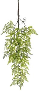 Planta Artificial Folhagem Samambaia Pendente X33 Verde 90cm