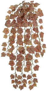 Planta Artificial Folhagem Parreira Pendente X134 Laranja Outono 1.14m