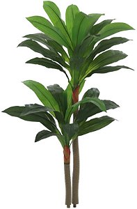 Planta Artificial Arvore Dracena X30 Verde Creme 1.4m
