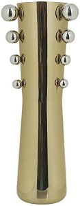 Vaso Decorativo Aco Inox Balls Dourado Prata 41cm