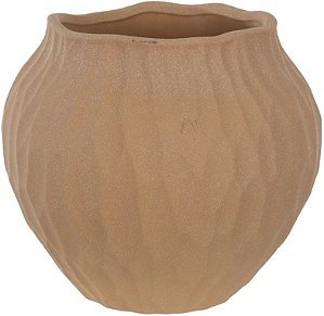 Vaso Decorativo Ceramica Organico Bege 20cm