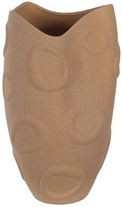 Vaso Decorativo Ceramica Organico Bege 36cm