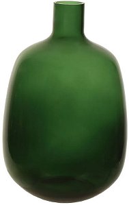 Vaso Decorativo Vidro Verde 39cm