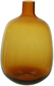 Vaso Decorativo Vidro Ambar 39cm