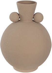 Vaso Decorativo Metal Balls Bege 24cm