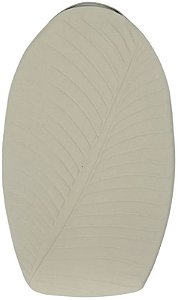 Vaso Decorativo Metal Folha Off White 53,5cm