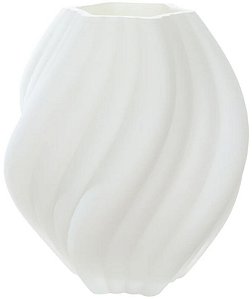 Vaso Decorativo Vidro Branco Fosco 23cm