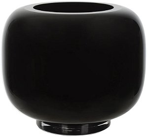 Vaso Decorativo Vidro Preto 26cm