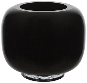 Vaso Decorativo Vidro Preto 20cm