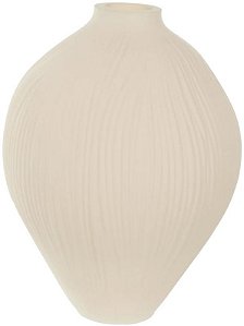 Vaso Decorativo Vidro Com Textura Bege 22,5cm