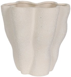 Vaso Decorativo Ceramica Organico Off White 20,5cm