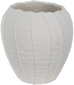 Vaso Decorativo Ceramica Organico Off White 23cm