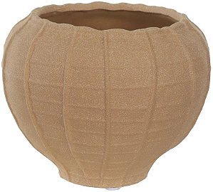 Vaso Decorativo Ceramica Organico Bege 13cm