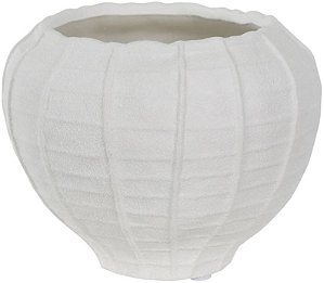 Vaso Decorativo Ceramica Organico Off White 13cm