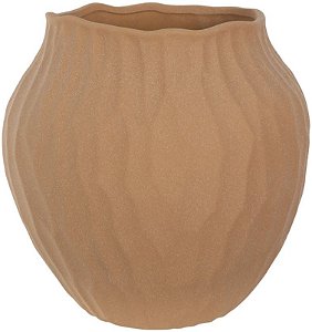 Vaso Decorativo Ceramica Organico Bege 26cm