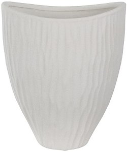 Vaso Decorativo Ceramica Organico Off White 26cm