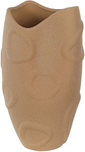 Vaso Decorativo Ceramica Organico Bege 26cm