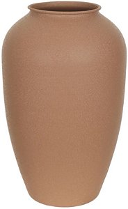 Vaso Decorativo Metal Texturizado Marrom 26,5cm