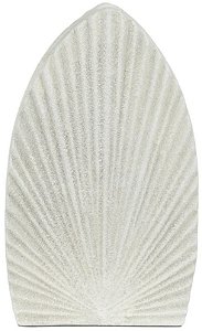Vaso Decorativo Poliresina Folha Off White 47cm