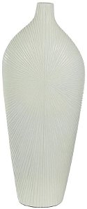 Vaso Decorativo Poliresina Folhas Off White 45cm