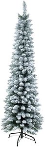 Planta Artificial Arvore Natal Boston Slim Nevada 600 Tips C/Base Metal Verde 2.4m